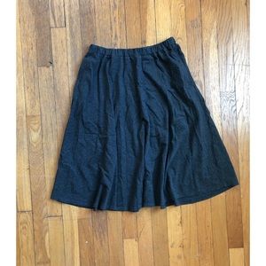 People Tree UK Dark Gray Flowy Skirt